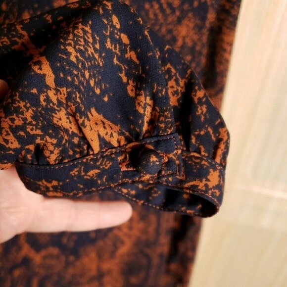 Cabi Womens Career Snake Print Faux Wrap Blouse Medium - Picture 5 of 9